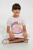 Redtag-Pink-S/Sleeve-Nightshirt-With-Placement-Print-Nightshirts-Girls-2 to 8 Years