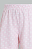 Redtag-Pink-Printed-S/Sleeve-Pyjama-Sets-Pyjama-Sets-Girls-2 to 8 Years