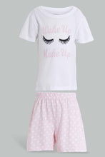 Load image into Gallery viewer, Redtag-Pink-Printed-S/Sleeve-Pyjama-Sets-Pyjama-Sets-Girls-2 to 8 Years
