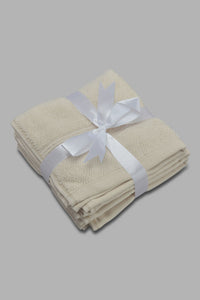 Redtag-Beige-Textured-Cotton-Face-Towel-Set-(4-Piece)-Category:Towels,-Colour:Beige,-Filter:Home-Bathroom,-HMW-BAC-Towels,-New-In,-New-In-HMW-BAC,-Non-Sale,-Section:Homewares,-W22O-Home-Bathroom-