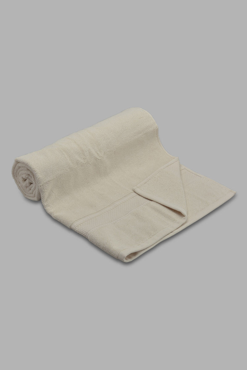 Redtag-Beige-Textured-Cotton-Bath-Towel-Category:Towels,-Colour:Beige,-Filter:Home-Bathroom,-HMW-BAC-Towels,-New-In,-New-In-HMW-BAC,-Non-Sale,-Section:Homewares,-W22O-Home-Bathroom-