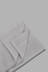 Redtag-Light-Grey-Textured-Cotton-Hand-Towel-Category:Towels,-Colour:Grey,-Filter:Home-Bathroom,-HMW-BAC-Towels,-New-In,-New-In-HMW-BAC,-Non-Sale,-Section:Homewares,-W22O-Home-Bathroom-