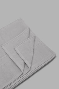 Redtag-Light-Grey-Textured-Cotton-Bath-Towel-Category:Towels,-Colour:Grey,-Filter:Home-Bathroom,-HMW-BAC-Towels,-New-In,-New-In-HMW-BAC,-Non-Sale,-Section:Homewares,-W22O-Home-Bathroom-