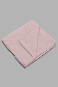 Redtag-Pink-Textured-Cotton-Face-Towel-Set-(4-Piece)-Category:Towels,-Colour:Pink,-Filter:Home-Bathroom,-HMW-BAC-Towels,-New-In,-New-In-HMW-BAC,-Non-Sale,-Section:Homewares,-W22O-Home-Bathroom-