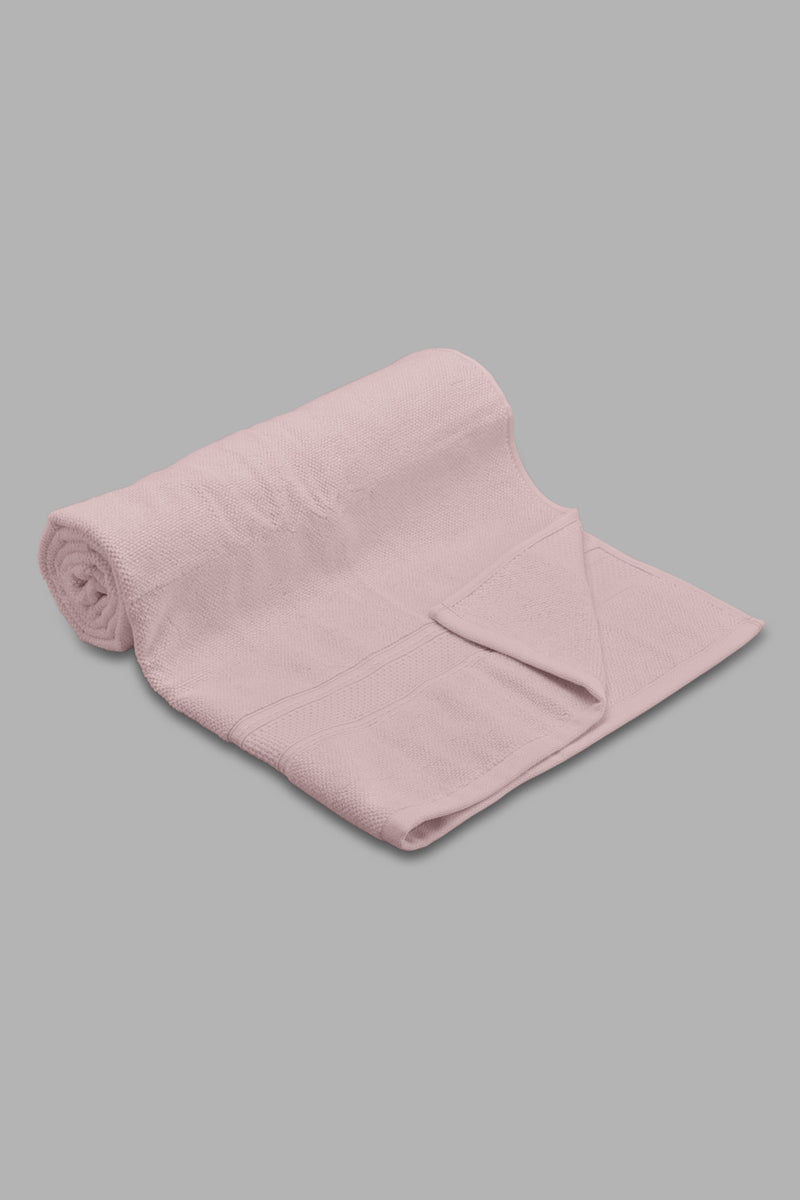 Redtag-Pink-Textured-Cotton-Beach-Towel-Category:Towels,-Colour:Pink,-Filter:Home-Bathroom,-HMW-BAC-Towels,-New-In,-New-In-HMW-BAC,-Non-Sale,-Section:Homewares,-W22O-Home-Bathroom-