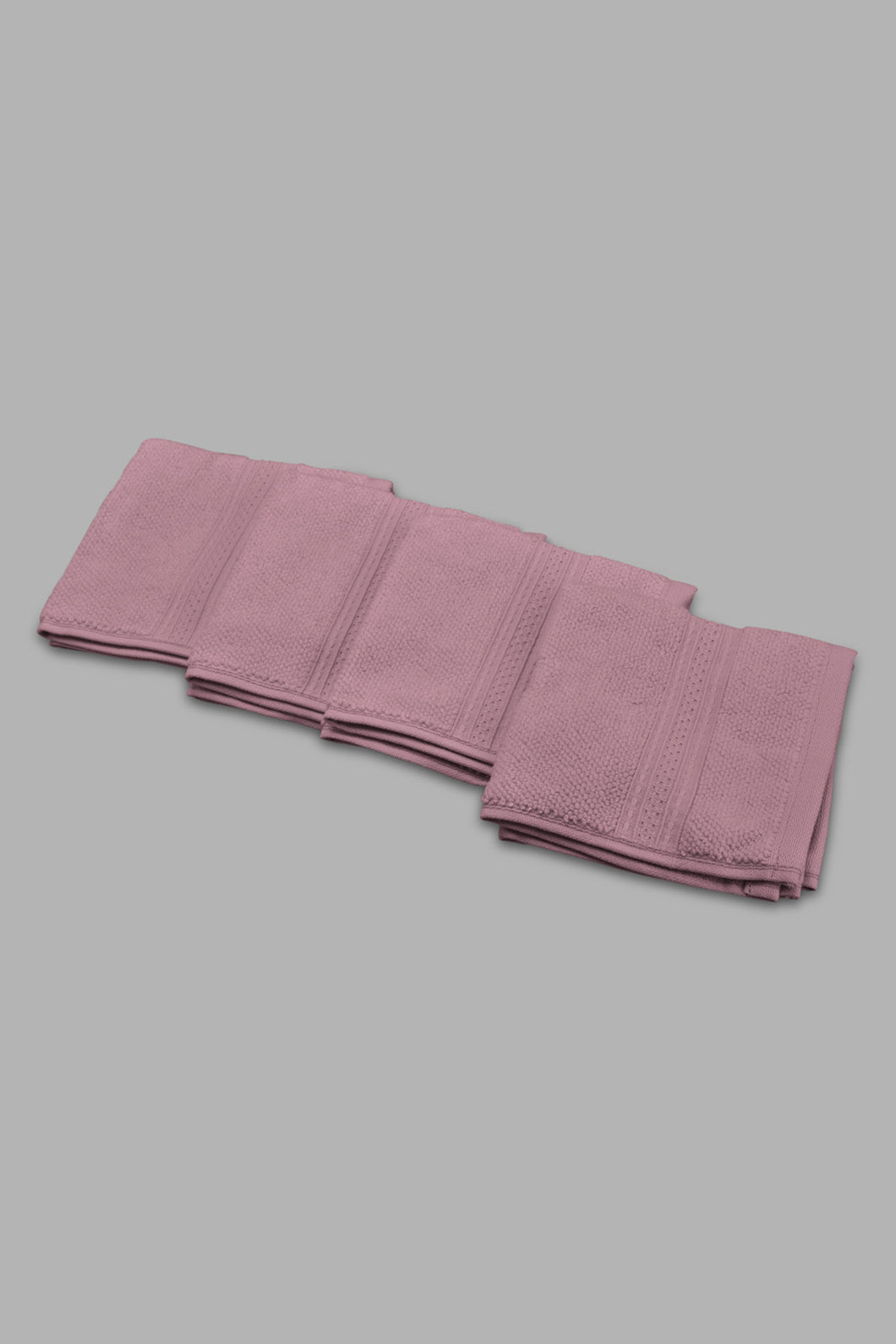 Redtag-Purple-Textured-Cotton-Face-Towel-Set-(4-Piece)-Category:Towels,-Colour:Purple,-Filter:Home-Bathroom,-HMW-BAC-Towels,-New-In,-New-In-HMW-BAC,-Non-Sale,-Section:Homewares,-W22O-Home-Bathroom-