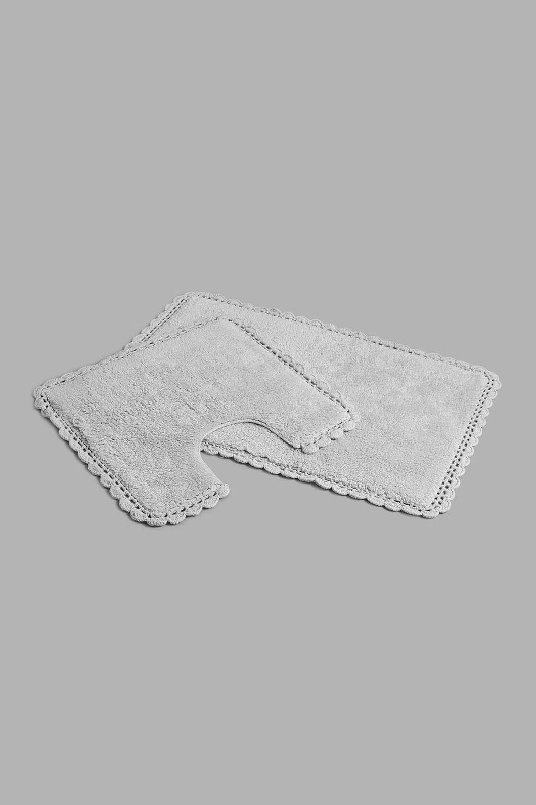 Redtag-Grey-Bath-Mat-Set-(2-Piece)-Category:Bathmats,-Colour:Grey,-Filter:Home-Bathroom,-HMW-BAC-Bath-Accessories,-New-In,-New-In-HMW-BAC,-Non-Sale,-S22C,-Section:Homewares-Home-Bathroom-