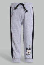 تنزيل الصورة على معرض الصور، Redtag-Grey-Mickey-Mouse-Active-Pant-Joggers-Infant-Boys-3 to 24 Months
