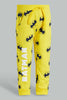 Redtag-Mustard-Batman-Printed-Active-Pant-Joggers-Infant-Boys-3 to 24 Months