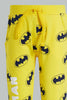 Redtag-Mustard-Batman-Printed-Active-Pant-Joggers-Infant-Boys-3 to 24 Months