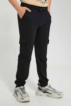 Load image into Gallery viewer, Redtag-Charcoal-Cargo-Active-Pant-Joggers-Senior-Boys-9 to 14 Years
