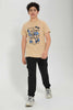 Redtag-Charcoal-Cargo-Active-Pant-Joggers-Senior-Boys-9 to 14 Years