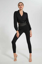 تنزيل الصورة على معرض الصور، Redtag-Black-Collared-Button-Front-Blouse-Long-Sleeve-Blouses-Women&#39;s-
