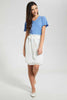 Redtag-White-Dobby-Ruffled-Hem-Skirts-Skirts-Senior-Girls-9 to 14 Years