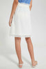 Redtag-White-Dobby-Ruffled-Hem-Skirts-Skirts-Senior-Girls-9 to 14 Years