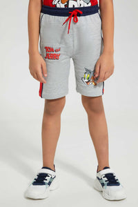 Redtag-Red-Tom-And-Jerry-T-Shirt-And-Short-Set-Sets-Boys-2 to 8 Years