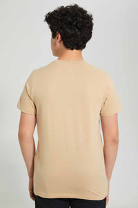 Redtag-Beige-Skate-Beginner-Tee-Graphic-T-Shirts-Senior-Boys-9 to 14 Years
