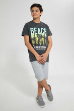 تنزيل الصورة على معرض الصور، Redtag-Charcoal-Beach-California-Tee-Graphic-T-Shirts-Senior-Boys-9 to 14 Years
