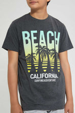 تنزيل الصورة على معرض الصور، Redtag-Charcoal-Beach-California-Tee-Graphic-T-Shirts-Senior-Boys-9 to 14 Years

