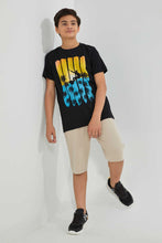 تنزيل الصورة على معرض الصور، Redtag-Black-Surfing-Tee-Graphic-T-Shirts-Senior-Boys-9 to 14 Years

