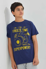 تنزيل الصورة على معرض الصور، Redtag-Navy-Freeze-Time-Tee-Graphic-T-Shirts-Senior-Boys-9 to 14 Years
