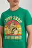 Redtag-Green-Snap-Moment-Tee-Graphic-T-Shirts-Senior-Boys-9 to 14 Years