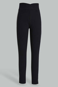 Redtag-Black-Pique-Leggings-With-Print-Category:Leggings,-Colour:Black,-Filter:Senior-Girls-(9-to-14-Yrs),-GSR-Leggings,-New-In,-New-In-GSR,-Non-Sale,-S22D,-Section:Kidswear,-TBL-Senior-Girls-