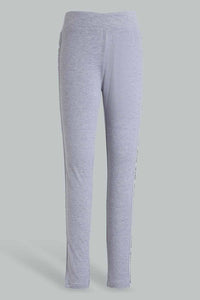Redtag-Dk-Grey-Melange-Pique-Leggings-With-Print-Category:Leggings,-Colour:Grey,-Filter:Senior-Girls-(9-to-14-Yrs),-GSR-Leggings,-New-In,-New-In-GSR,-Non-Sale,-S22D,-Section:Kidswear,-TBL-Senior-Girls-