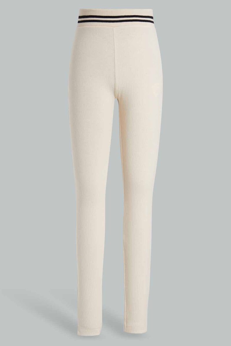 Redtag-Beige-Rib-Leggings-Category:Leggings,-Colour:Beige,-Filter:Senior-Girls-(9-to-14-Yrs),-GSR-Leggings,-New-In,-New-In-GSR,-Non-Sale,-S22D,-Section:Kidswear,-TBL-Senior-Girls-