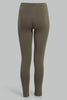 Redtag-Olive-Basic-Leggings-Leggings-Senior-Girls-9 to 14 Years