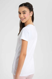 Redtag-White-Basic-T-Shirt-Category:T-Shirts,-Colour:White,-Filter:Senior-Girls-(9-to-14-Yrs),-GSR-T-Shirts,-New-In,-New-In-GSR,-Non-Sale,-S22D,-Section:Kidswear,-TBL-Senior-Girls-9 to 14 Years