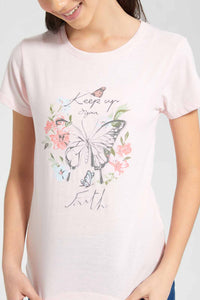 Redtag-Pale-Pink-Basic-T-Shirt-Category:T-Shirts,-Colour:Pink,-Filter:Senior-Girls-(9-to-14-Yrs),-GSR-T-Shirts,-New-In,-New-In-GSR,-Non-Sale,-S22D,-Section:Kidswear,-TBL-Senior-Girls-9 to 14 Years