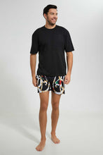 Load image into Gallery viewer, Redtag-Black-Swim-Short-Swim-Shorts--
