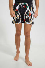 Load image into Gallery viewer, Redtag-Black-Swim-Short-Swim-Shorts--
