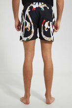 Load image into Gallery viewer, Redtag-Black-Swim-Short-Swim-Shorts--
