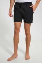 Load image into Gallery viewer, Redtag-Black-Swim-Short-Swim-Shorts--
