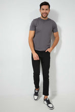 تنزيل الصورة على معرض الصور، Redtag-Grey-Henley-T-Shirt-Plain-T-Shirts-Men&#39;s-
