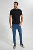 Redtag-Black-Henley-T-Shirt-Plain-T-Shirts-Men's-