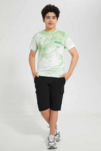 تنزيل الصورة على معرض الصور، Redtag-Green-Bsr-Tye-Dye-Tee-Embellished-T-Shirts-Senior-Boys-9 to 14 Years
