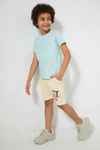 Load image into Gallery viewer, Redtag-Green-Wave-Print-T-Shirt-Graphic-T-Shirts-Boys-2 to 8 Years
