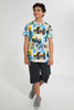 Redtag-White-Bsr-Aop-Surfing-Tee-All-Over-Prints-T-Shirts-Senior-Boys-9 to 14 Years