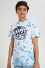 Redtag-Blue-Bsr-Tye-Dye-Tee-Graphic-T-Shirts-Senior-Boys-9 to 14 Years