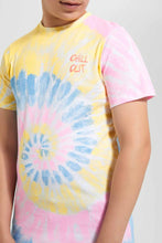 تنزيل الصورة على معرض الصور، Redtag-White-Bsr-Tye-Dye-Tee-Embellished-T-Shirts-Senior-Boys-9 to 14 Years
