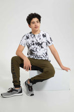 Load image into Gallery viewer, Redtag-White-Bsr-Tye-Dye-Tee-Embellished-T-Shirts-Senior-Boys-9 to 14 Years
