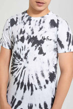 Load image into Gallery viewer, Redtag-White-Bsr-Tye-Dye-Tee-Embellished-T-Shirts-Senior-Boys-9 to 14 Years
