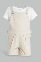 تنزيل الصورة على معرض الصور، Redtag-Beige-Aop-Dungaree-Shorts-Set-Category:Sets,-Colour:Beige,-Filter:Infant-Girls-(3-to-24-Mths),-ING-Sets,-New-In,-New-In-ING,-Non-Sale,-S22D,-Section:Kidswear-Infant-Girls-3 to 24 Months
