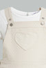 Redtag-Beige-Aop-Dungaree-Shorts-Set-Category:Sets,-Colour:Beige,-Filter:Infant-Girls-(3-to-24-Mths),-ING-Sets,-New-In,-New-In-ING,-Non-Sale,-S22D,-Section:Kidswear-Infant-Girls-3 to 24 Months