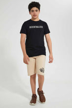 تنزيل الصورة على معرض الصور، Redtag-Beige-Distant-Lands-Tee-Graphic-T-Shirts-Senior-Boys-9 to 14 Years
