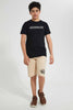 Redtag-Beige-Distant-Lands-Tee-Graphic-T-Shirts-Senior-Boys-9 to 14 Years
