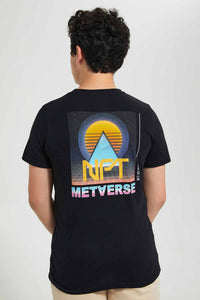 Redtag-Beige-Distant-Lands-Tee-Graphic-T-Shirts-Senior-Boys-9 to 14 Years